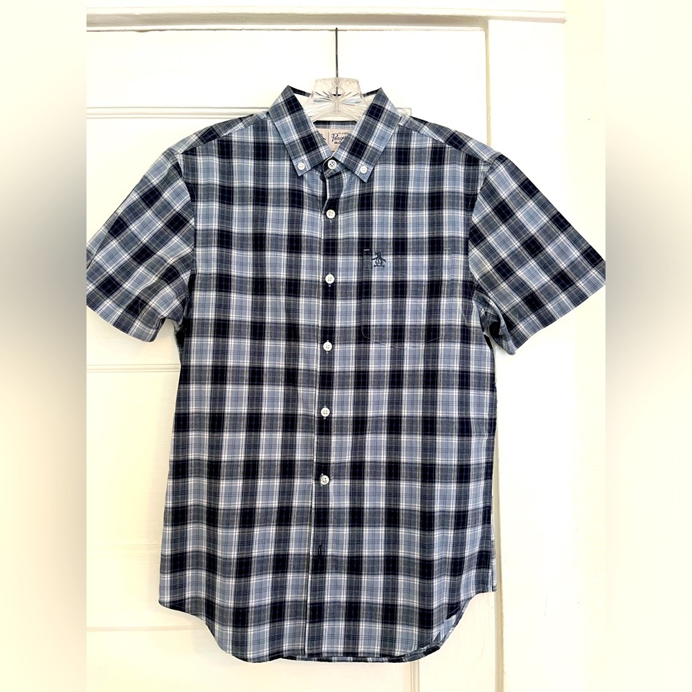 Men's Original Penguin Short Sleeve Button-Down Shirt - Size Small